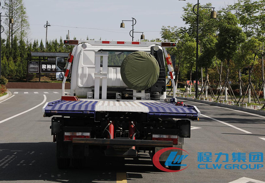 奧馳A3一拖二平板清障車